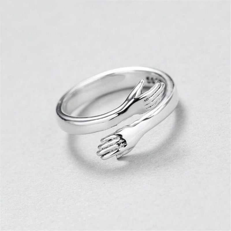 925 Silver Cuddle Gifting Ring with Customizable Fit
