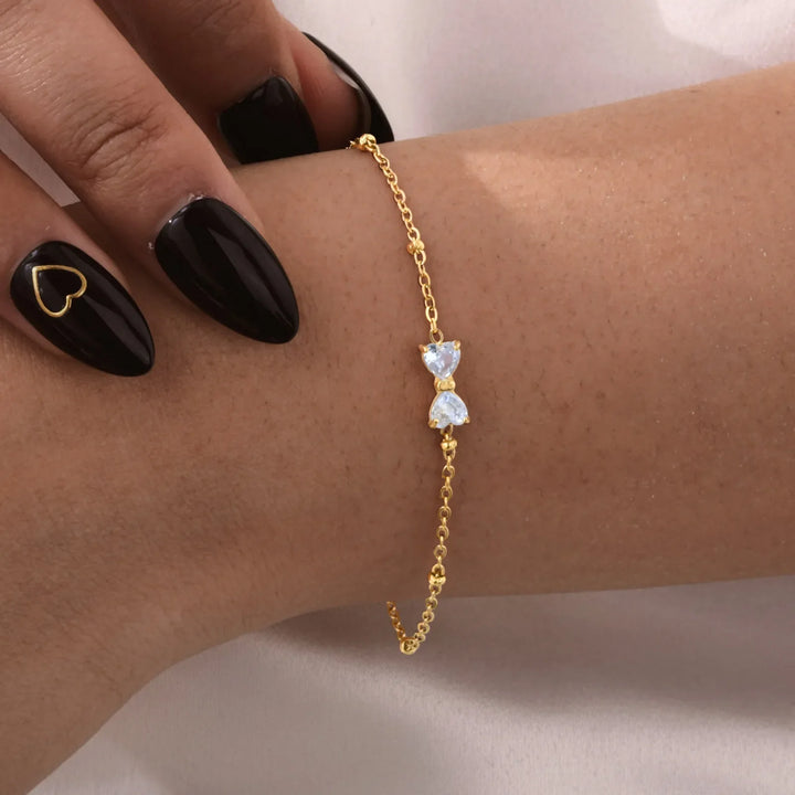 Elegant Sparkling Crystal Charm Bracelet