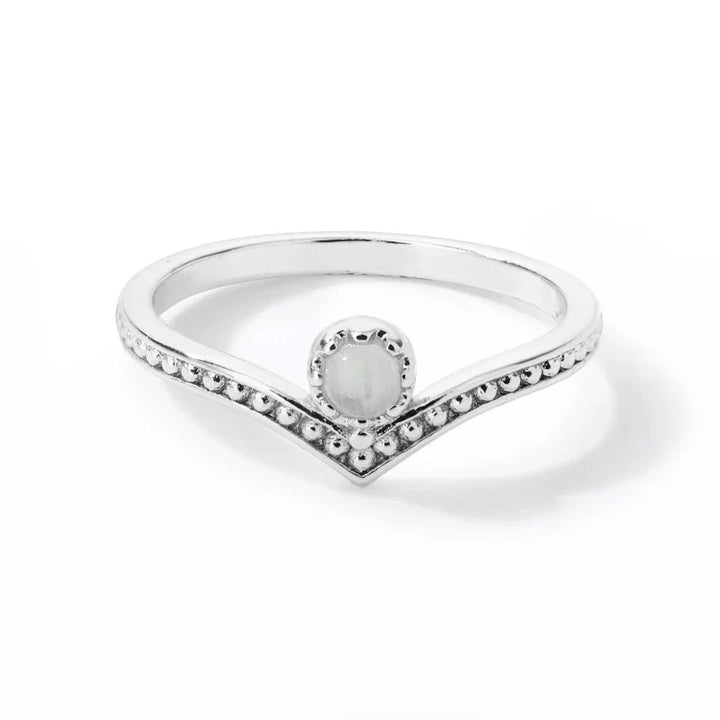 Elegant Gold Waterdrop Opal Crown Ring