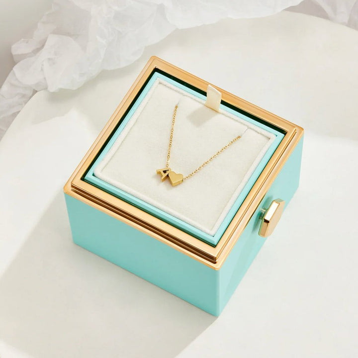 Timeless Initial Necklace with Heart Charm