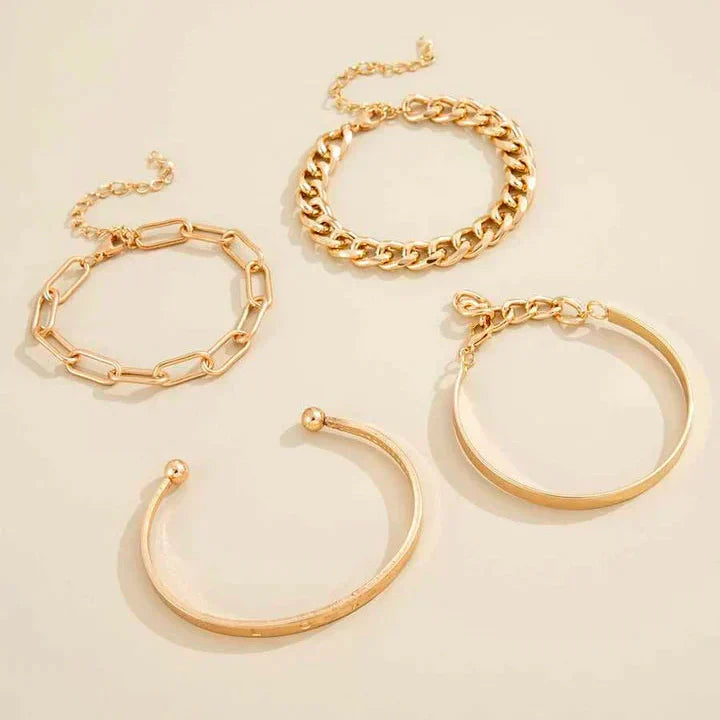 Sophisticated White Gold Elan Mercer Bracelet Set