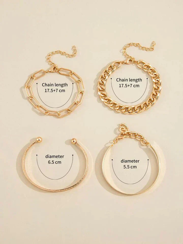 Sophisticated White Gold Elan Mercer Bracelet Set